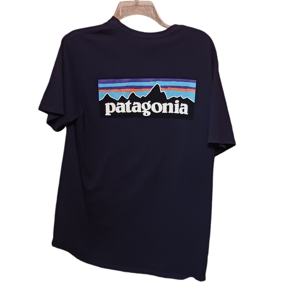 Patagonia Responsibili-TEE Navy blue Short Sleeve Recycled gorpcore  Small